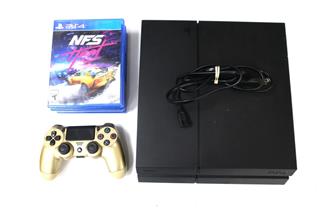 SONY CUH-1215A PS4 CONSOLE BUNDLE w/ CONTROLLER & 4 GAMES: GTA TRILLOGY, ETC.